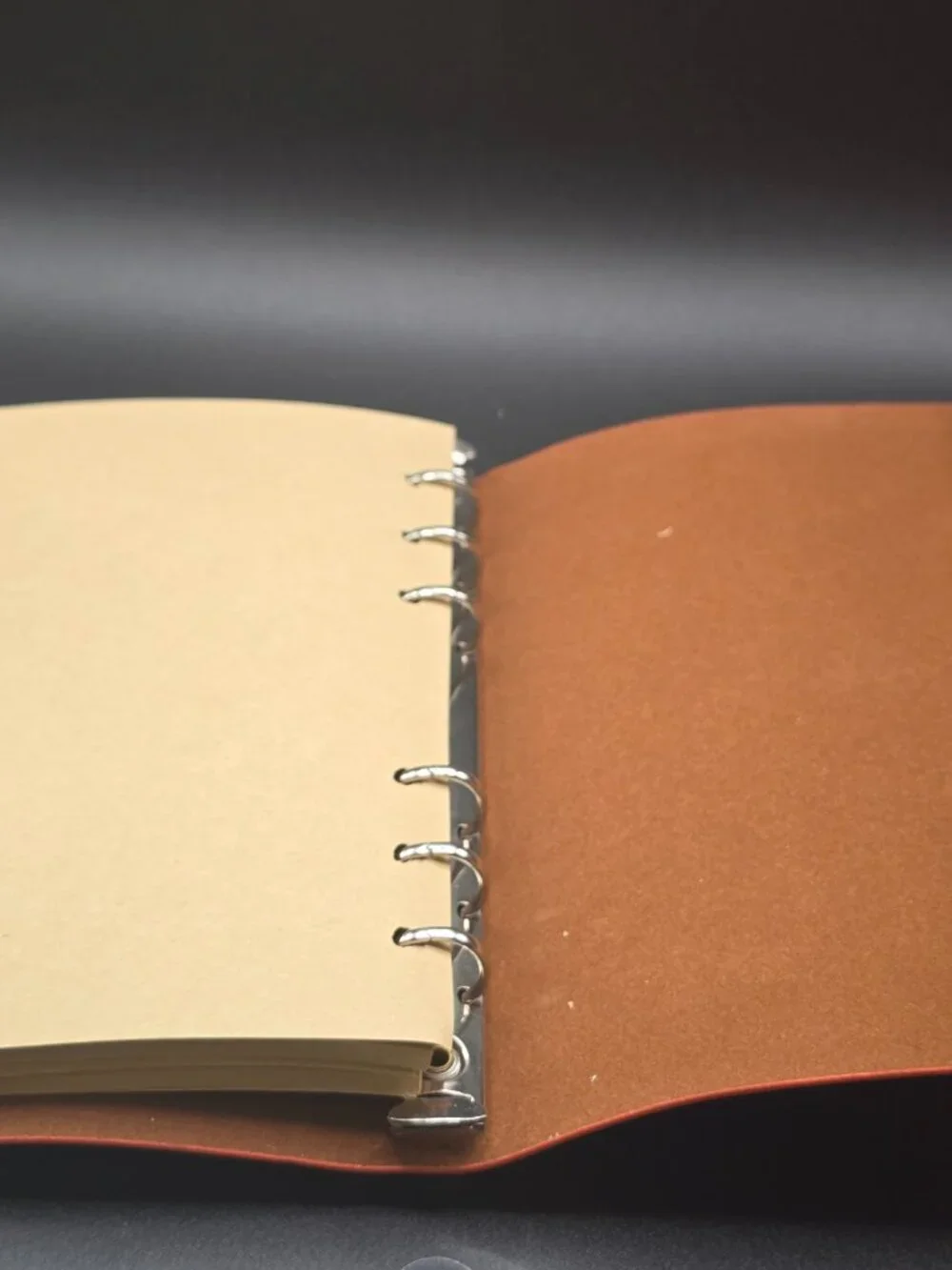 Orange Faux Leather Journal | Strawberry Quartz Star & Rose Quartz Tumble